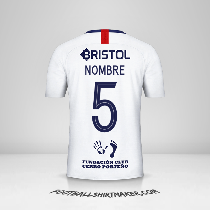 Jersey Club Cerro Porteño Libertadores 2019 Visita -  nombre - 5