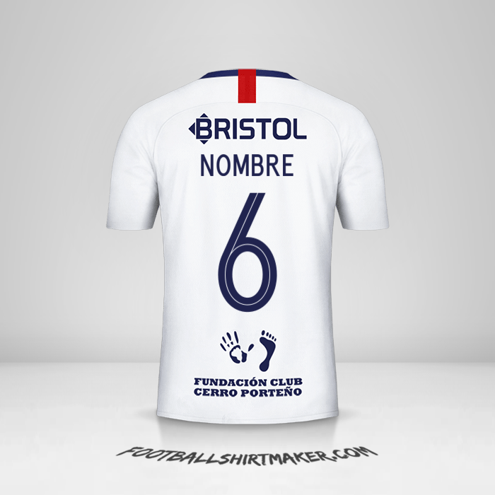 Jersey Club Cerro Porteño Libertadores 2019 Visita -  nombre - 6
