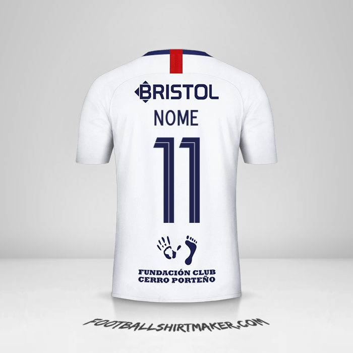 Camisola Club Cerro Porteño Libertadores 2019 Alternativa -  nome - 11