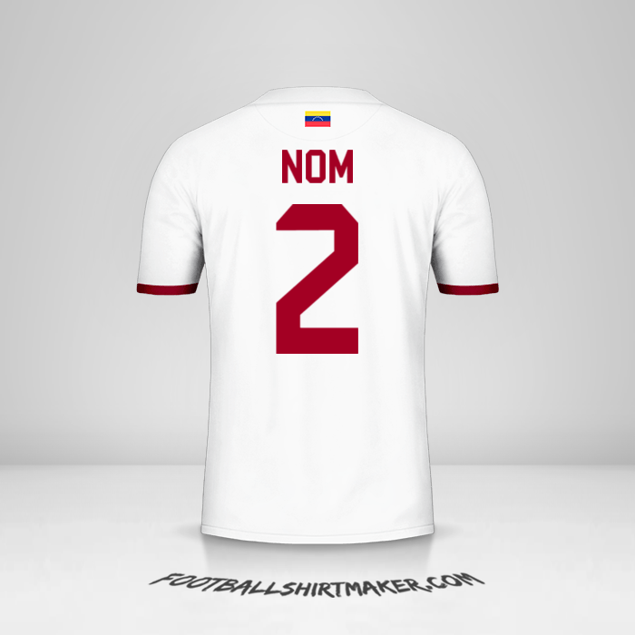 Maillot Venezuela 2019/2021 Extérieur -  nom - 2