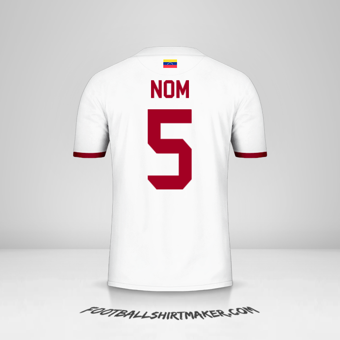 Maillot Venezuela 2019/2021 Extérieur -  nom - 5