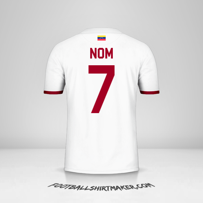 Maillot Venezuela 2019/2021 Extérieur -  nom - 7