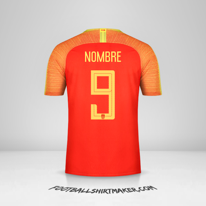 Camiseta China 2018/19 -  nombre - 9