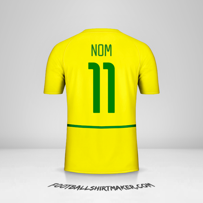 Maillot Brésil 2002/04 -  nom - 11