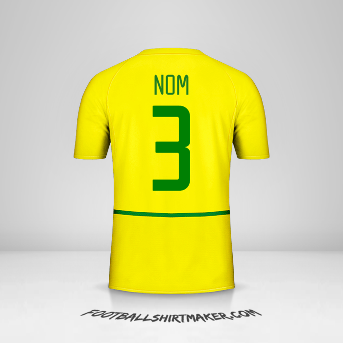 Maillot Brésil 2002/04 -  nom - 3
