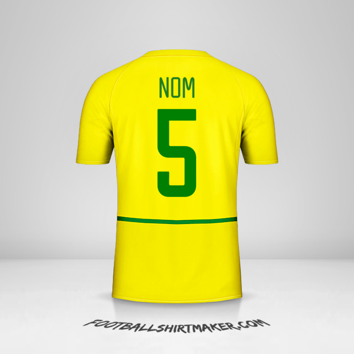 Maillot Brésil 2002/04 -  nom - 5
