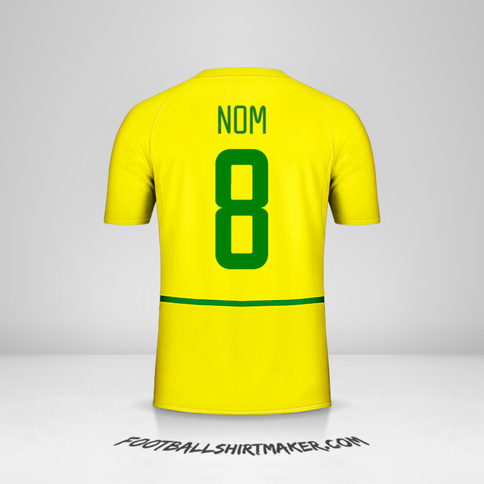 Maillot Brésil 2002/04 -  nom - 8