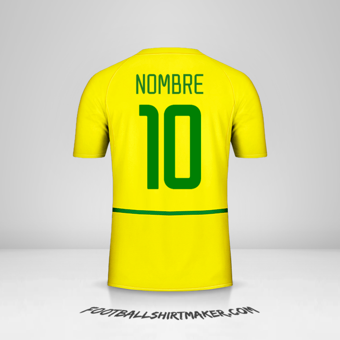 Camiseta Brasil 2002/04 -  nombre - 10
