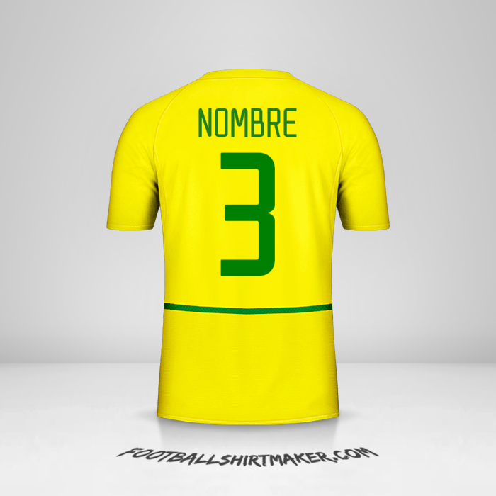 Camiseta Brasil 2002/04 -  nombre - 3