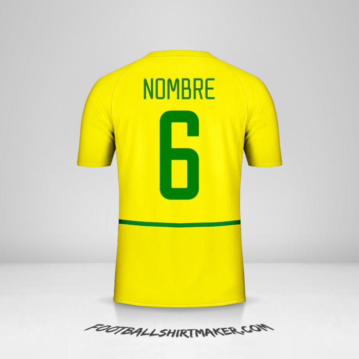 Camiseta Brasil 2002/04 -  nombre - 6