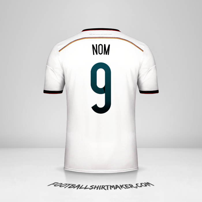 Maillot Allemagne 2014 -  nom - 9