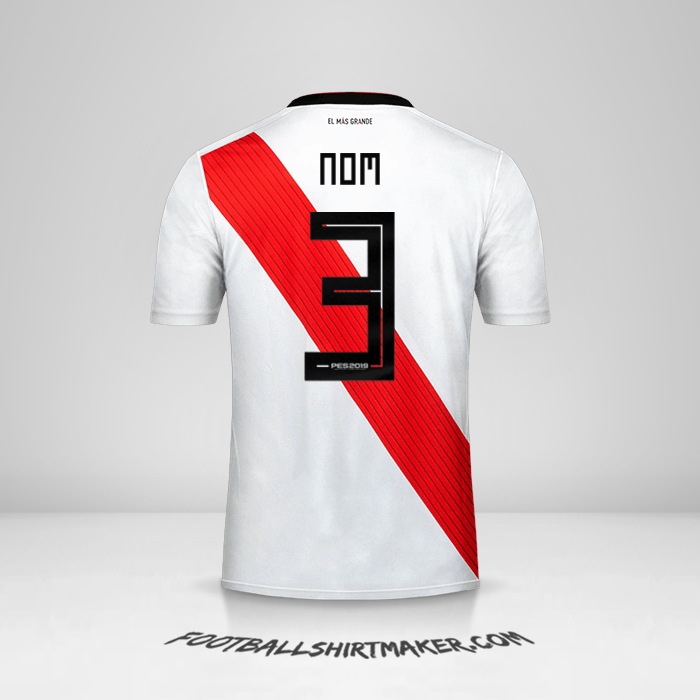 Maillot River Plate Coupes 2019 -  nom - 3