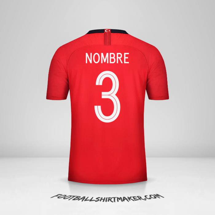Camiseta Turquia 2018/19 -  nombre - 3