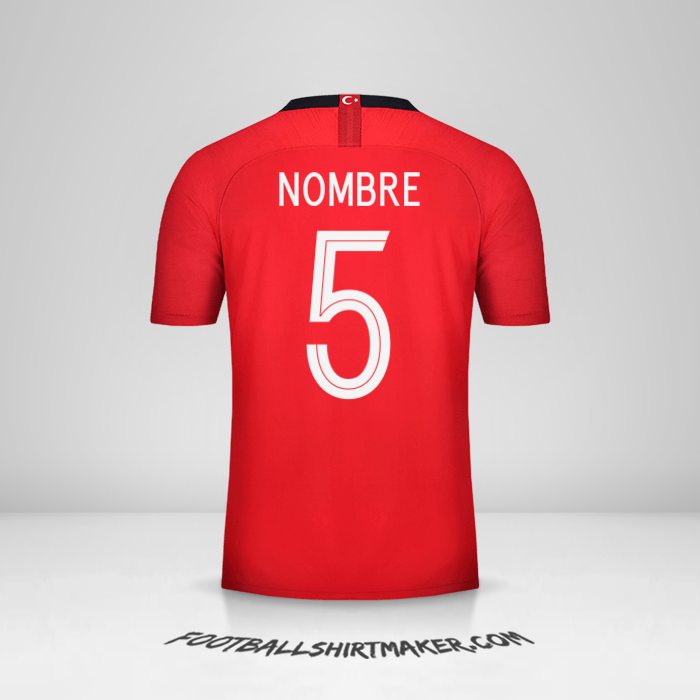 Jersey Turquia 2018/19 -  nombre - 5