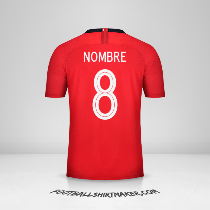 Jersey Turquia 2018/19 -  nombre - 8