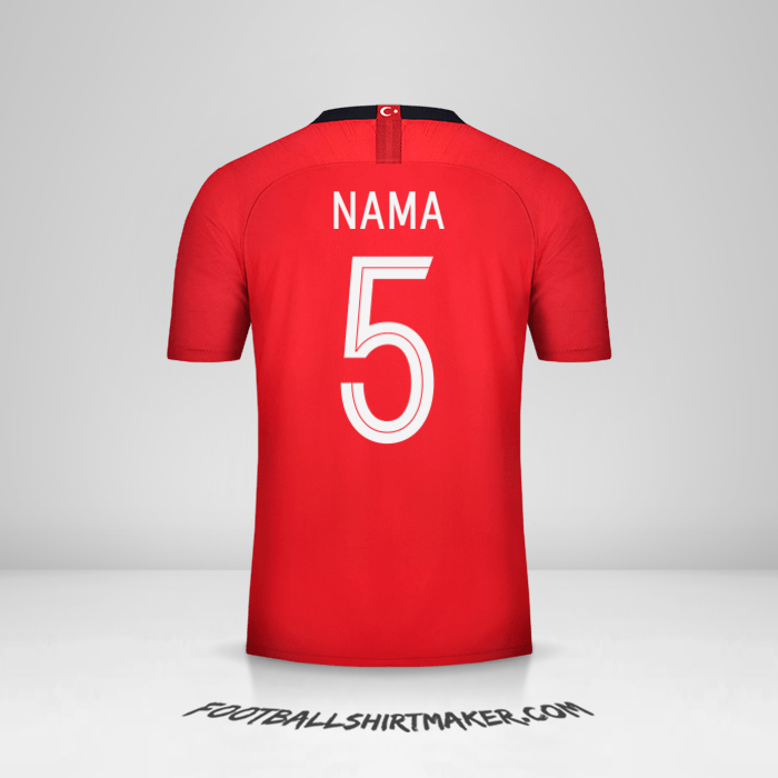 Jersey Turki 2018/19 -  nama - 5