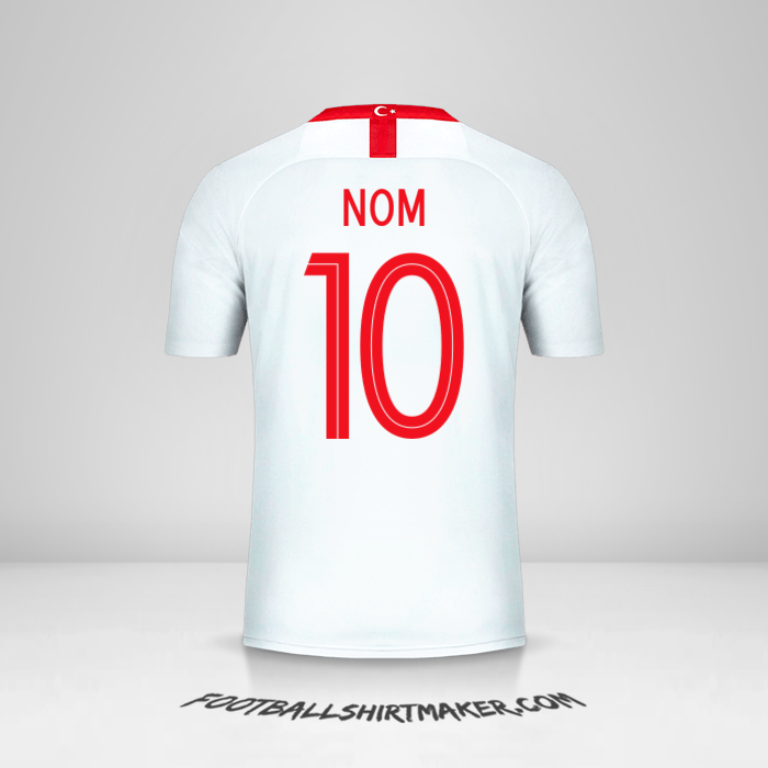Maillot Turquie 2018/19 Extérieur -  nom - 10