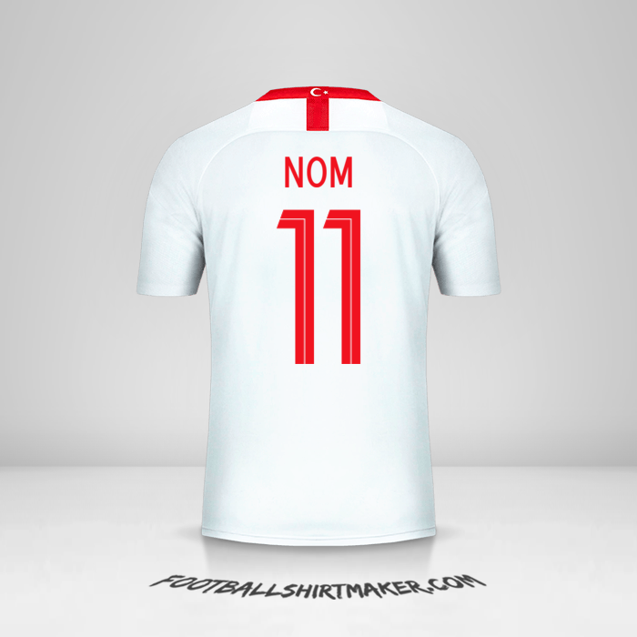 Maillot Turquie 2018/19 Extérieur -  nom - 11