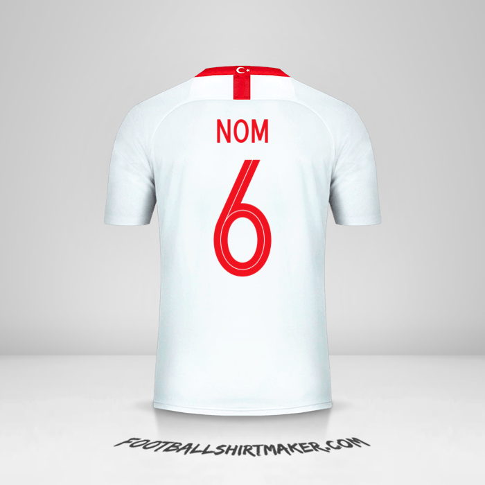 Maillot Turquie 2018/19 Extérieur -  nom - 6