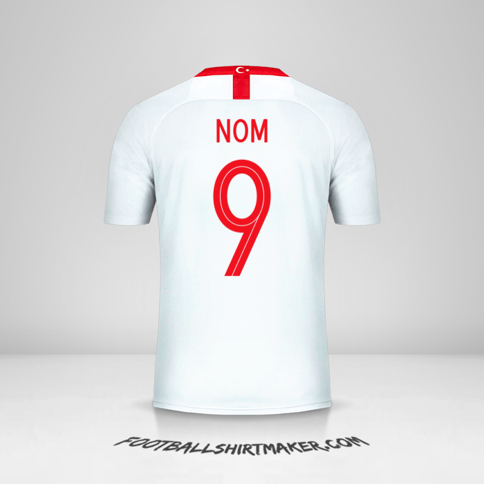 Maillot Turquie 2018/19 Extérieur -  nom - 9