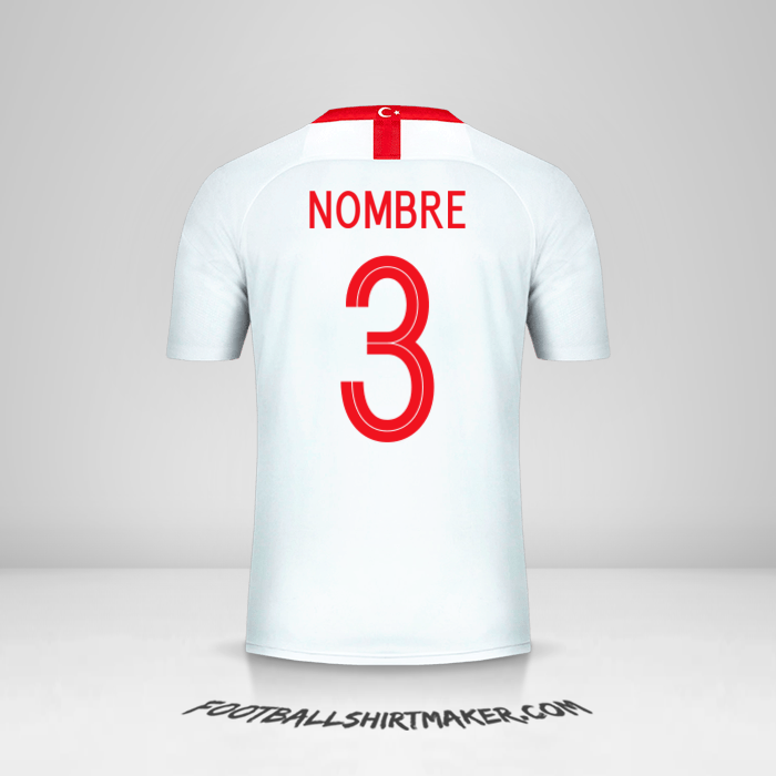 Jersey Turquia 2018/19 Visita -  nombre - 3