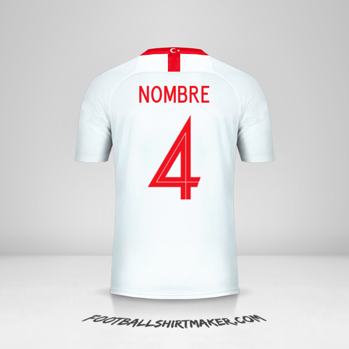 Camiseta Turquia 2018/19 Visita -  nombre - 4