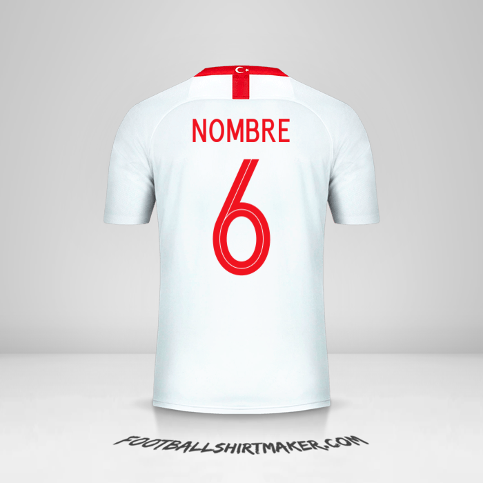 Camiseta Turquia 2018/19 Visita -  nombre - 6