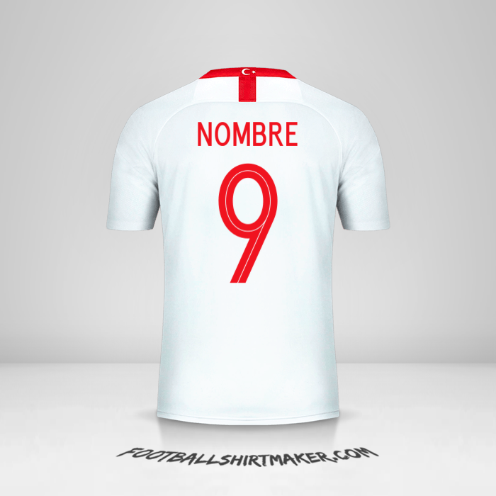 Camiseta Turquia 2018/19 Visita -  nombre - 9