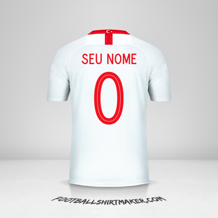 Camisa Turquia 2018/19 II -  seu nome - 0