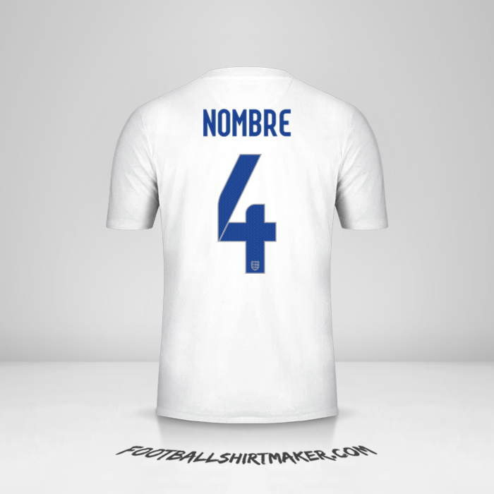 Jersey Inglaterra 2014/15 -  nombre - 4