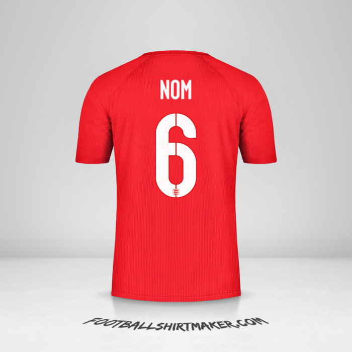 Maillot Angleterre 2014/15 Extérieur -  nom - 6