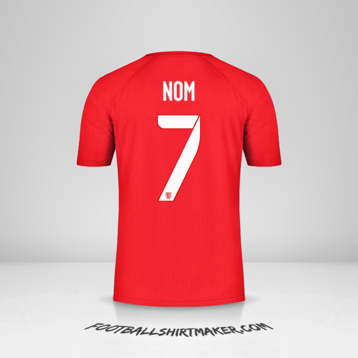 Maillot Angleterre 2014/15 Extérieur -  nom - 7