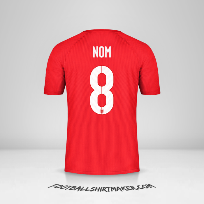 Maillot Angleterre 2014/15 Extérieur -  nom - 8