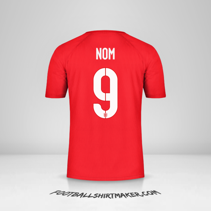Maillot Angleterre 2014/15 Extérieur -  nom - 9