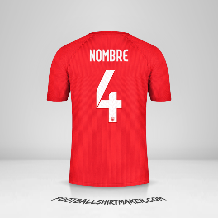 Jersey Inglaterra 2014/15 Visita -  nombre - 4