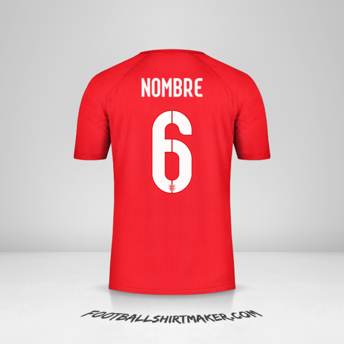 Jersey Inglaterra 2014/15 Visita -  nombre - 6