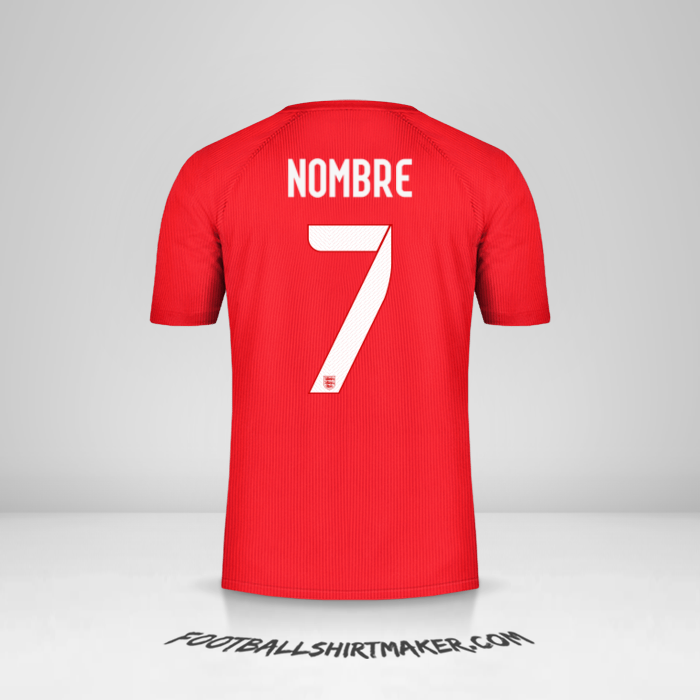 Jersey Inglaterra 2014/15 Visita -  nombre - 7