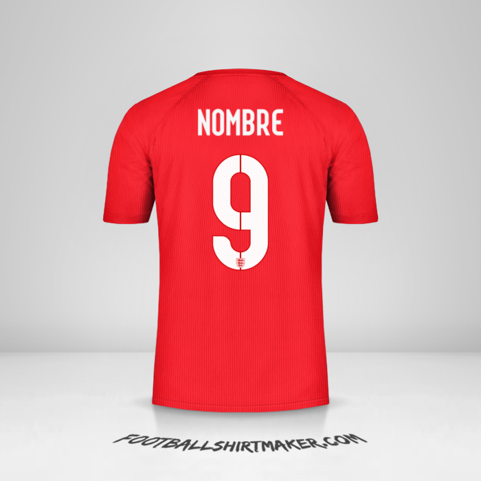 Jersey Inglaterra 2014/15 Visita -  nombre - 9