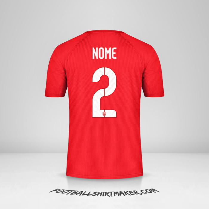 Maglia Inghilterra 2014/15 Seconda -  nome - 2