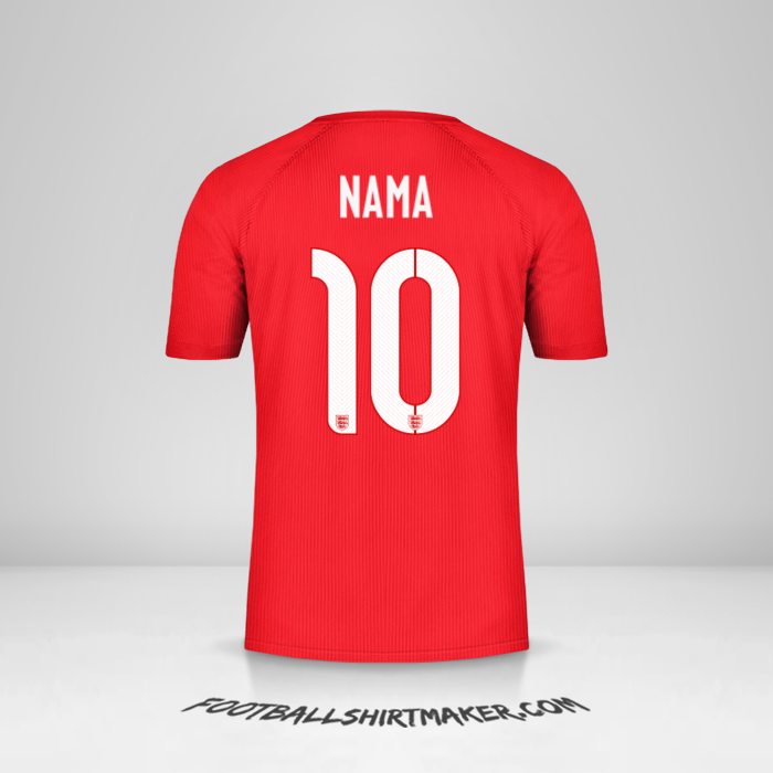 Jersey Inggris 2014/15 Alternatif -  nama - 10