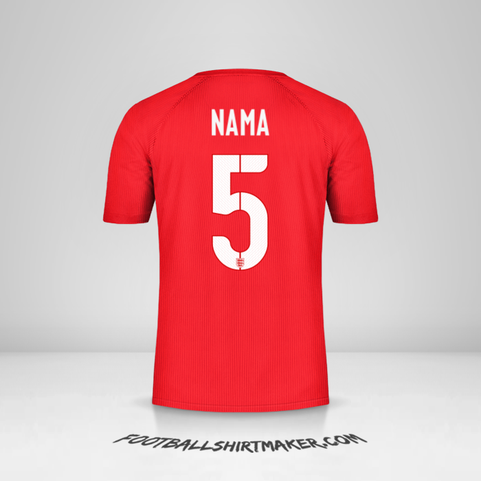 Jersey Inggris 2014/15 Alternatif -  nama - 5