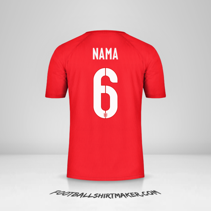 Jersey Inggris 2014/15 Alternatif -  nama - 6
