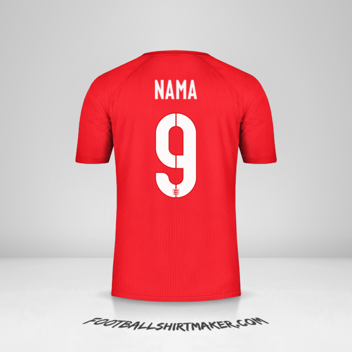 Jersey Inggris 2014/15 Alternatif -  nama - 9