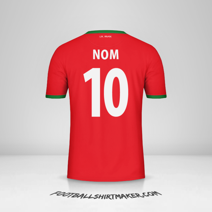 Maillot Iran 2014 Extérieur -  nom - 10