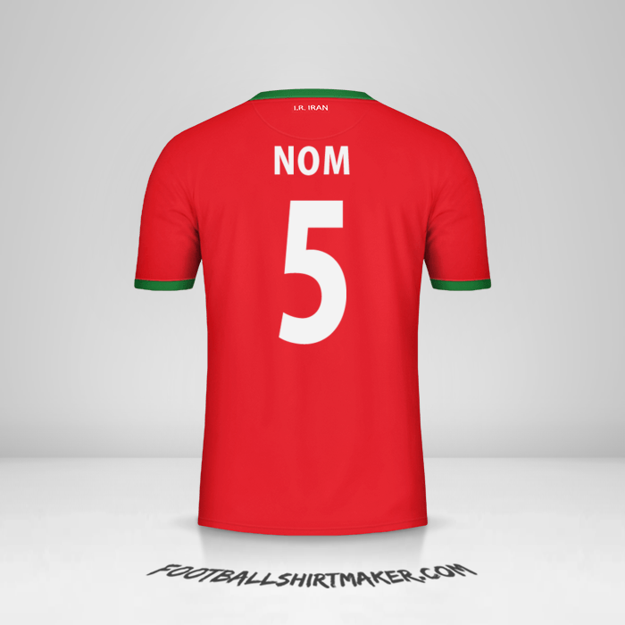Maillot Iran 2014 Extérieur -  nom - 5