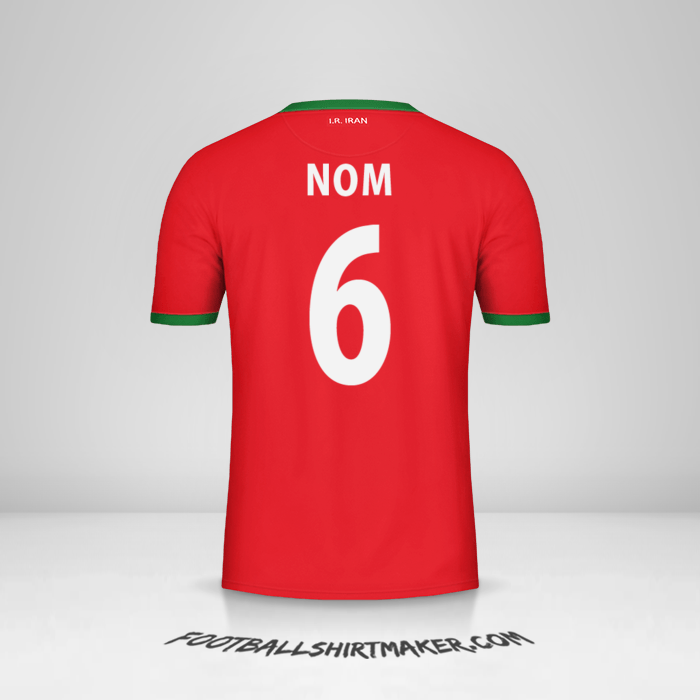 Maillot Iran 2014 Extérieur -  nom - 6