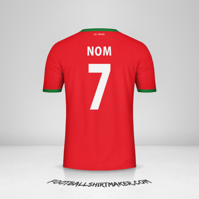 Maillot Iran 2014 Extérieur -  nom - 7