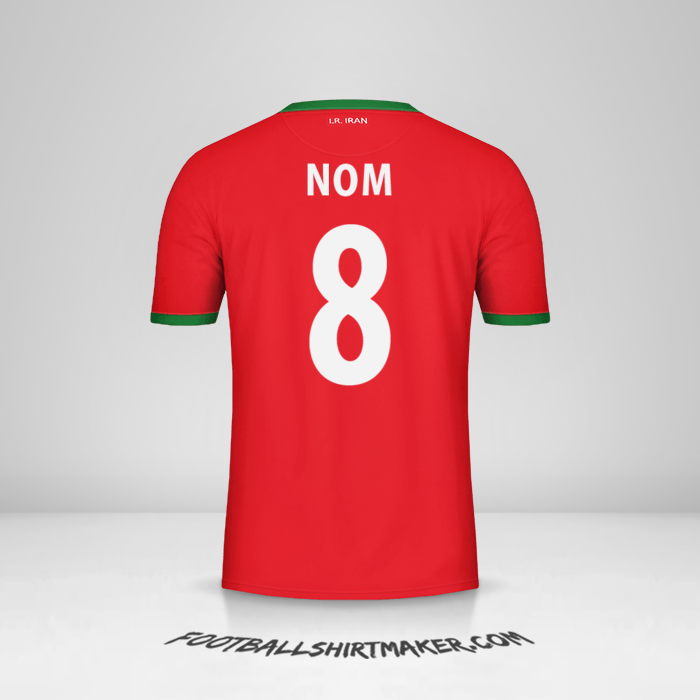 Maillot Iran 2014 Extérieur -  nom - 8