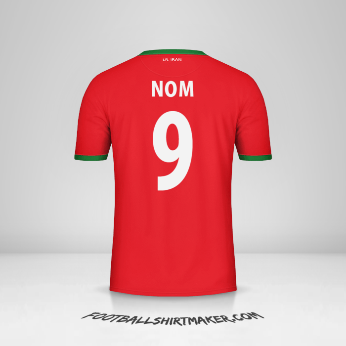 Maillot Iran 2014 Extérieur -  nom - 9
