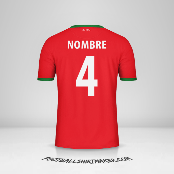 Camiseta Iran 2014 Visita -  nombre - 4
